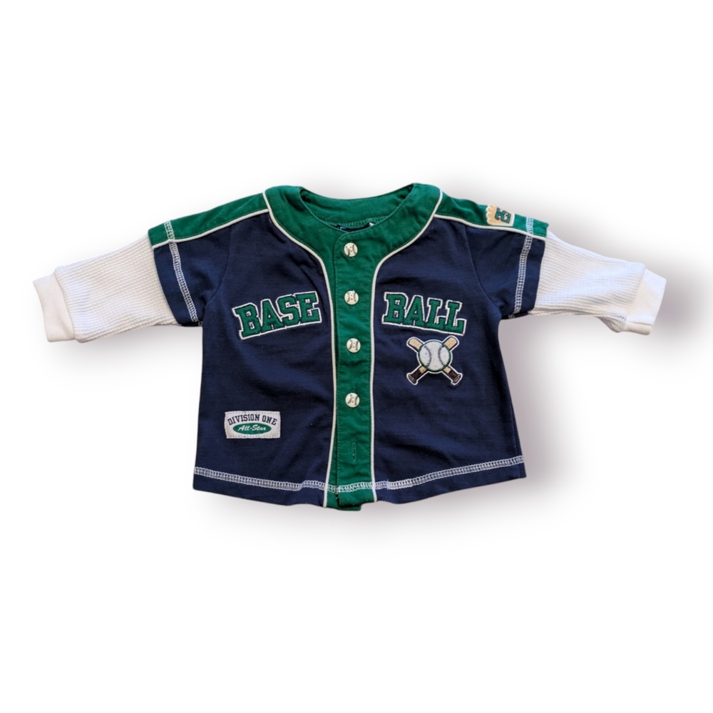 Vintage Cradle Togs 6-9 month Baseball Long Sleeve Tee